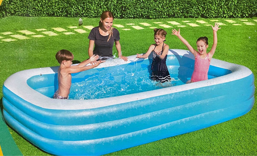Alberca Piscina Inflable Play Day 305 X 183 Cm Color Azul