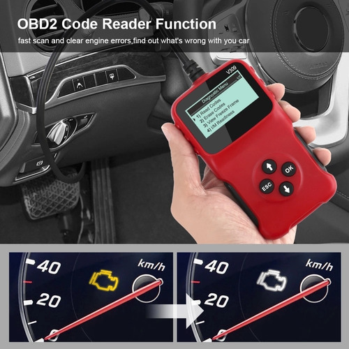 Imagem 2 de 8 de V309 Obd2 Ferramenta De Diagnóstico De Carro Apagar Código D