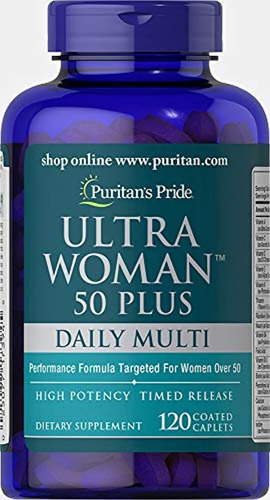Puritans Pride Ultra Woman 50 Plus Multi-vitamina, 120 Unid