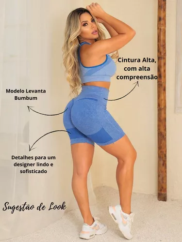 Short Levanta Bumbum Feminino Academia Yoga Fitness