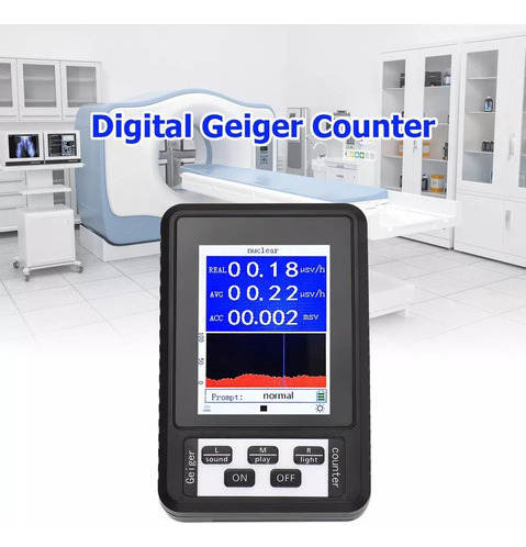 Detector De Radiação Nuclear Com Contador Digital Geiger 2.8