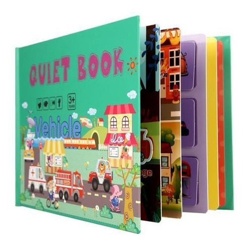 2 Libro Silencioso Montessori Juguetes Para Niños Tráfico