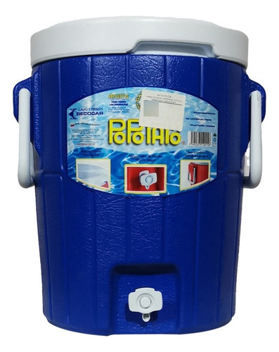 Termo Popotamo Para Agua De 15 Lts 40 Cm X35 Cm Azul Decocar
