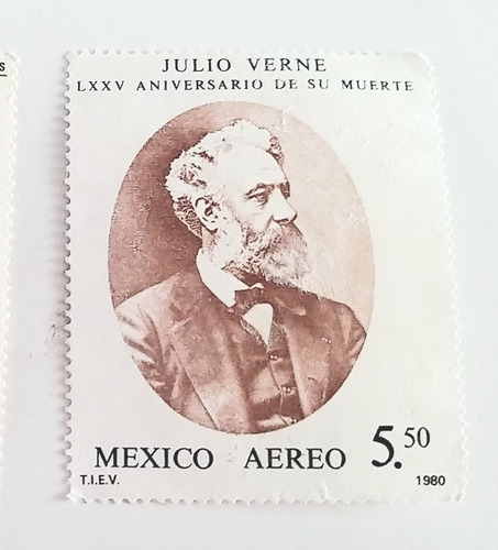 Estampilla Timbre Sello Postal  De Julio Verne Mexico