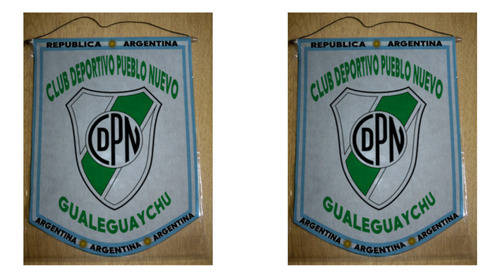 Banderin Grande 40cm Club Pueblo Nuevo Gualeguaychu