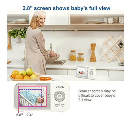 Vtech Vm923 Monitor De Vídeo Para Bebé Con Batería De 19