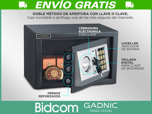 Caja De Seguridad Para Billetes Y Joyas Reforzada Ignifuga