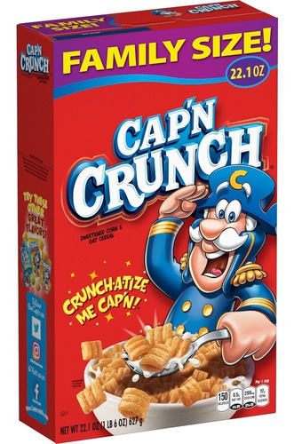 Cap´n Crunch Cereal Impo Family Size 627g Delgabacho Mx