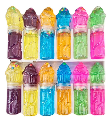 Pack 12 Slime Squishy Colores Brillo Helado Sorpresa