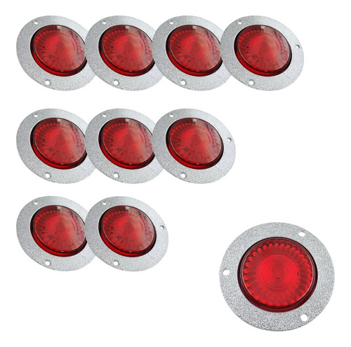 Plafón Led Redondo Univ. Turbine Gel 2 Pulgadas Rojo 10 Pzas