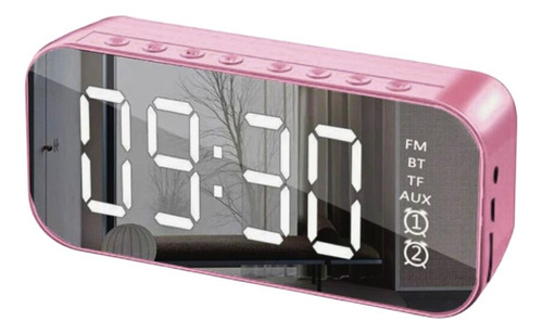 Radio Reloj Parlante + Bluetooth +parlante Radio Reloj Color Rosa 5v
