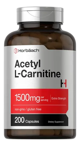 acetil l carnitina antes de dormir Suplemento Horbäach L-carnitina 1500 Mg 200 Cápsul Sin Sabor Como forma especializada de