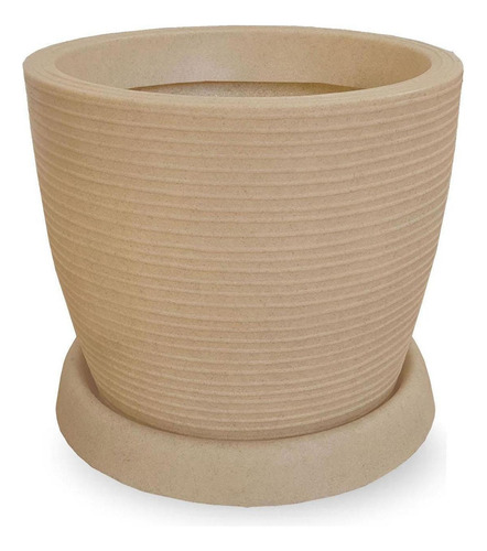 Vaso De Planta Redondo De Polietileno 30x30 + Prato Areia