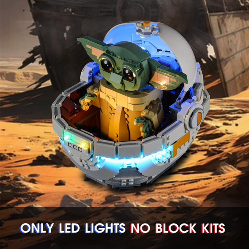 Luz Led Para Lego 75403 Grogu Con Set De Cochecito Flotante