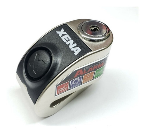 Imagen 2 de 5 de Traba Disco Moto Xena Xzz6l Carbono Con Alarma Devotobikes