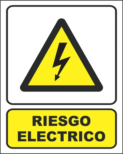 comprar Señalamiento Letrero Riesgo Electrico 20x25 En Lamina
