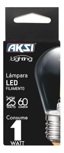 10 Pzas Foco Led Filamento S14 1w E27 Aksi Luz Calida