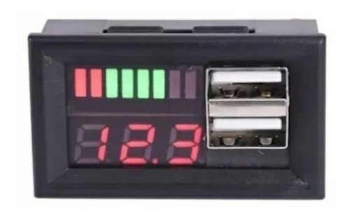 Mini Voltímetro Com Display Digital De Led 12v Duplo Usb Top