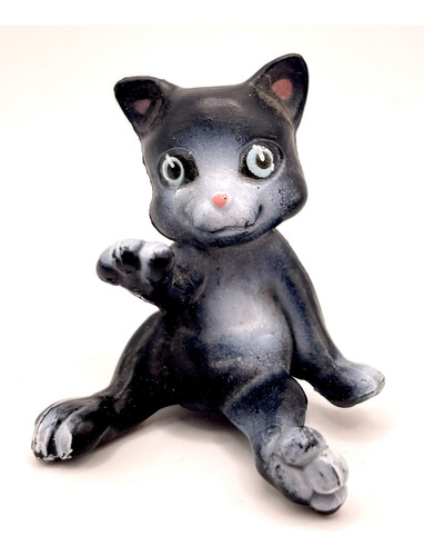 Figura De Gatito Negro De Barbie Gato Accesorio Original (Usado)