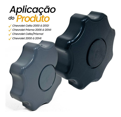 2 Manopla Reguladora Inclinação Banco Gm Celta Prisma 00/14
