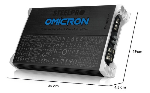 Imagen 5 de 5 de Amplificador Clase D Monoblock 1600w Max Ómicron By Steelpro