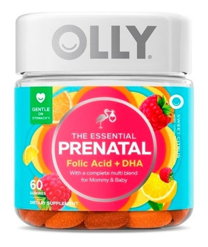 Olly Prenatal Multivitaminico Acido Folico + Dha 60 Gomitas 