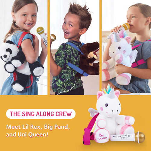 Mochila De Karaoke De Peluche Con Micrófono Y Altavoz Para N