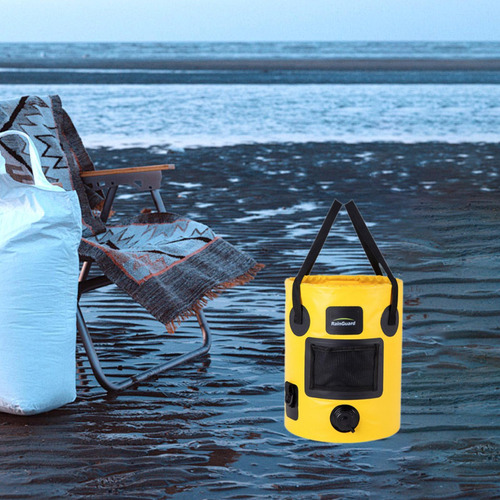 Cubo De Agua Plegable Cubo De Camping 25l Portátil Amarillo