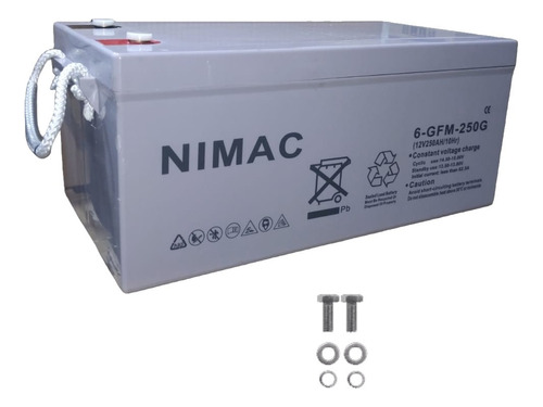 Batería Ciclo Profundo Gel NiMac 12v 250ah Energía Solar