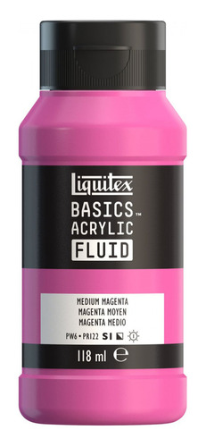 Tinta Acrílica Liquitex Basics Fluid 118ml Medium Magenta