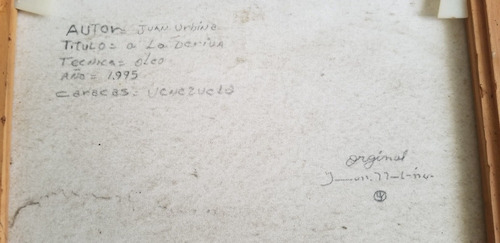 Cuadro Pintura Al Oleo De Juan Urbina (Usado)