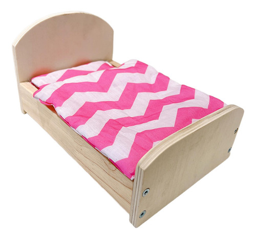 Dollhouse En Miniatura Con Juego De Ropa De Cama Mini Madera