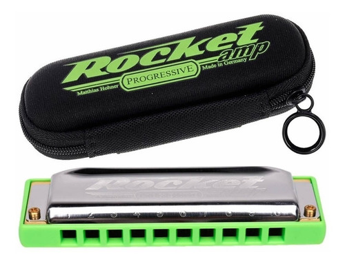 Imagen 10 de 10 de Armonica Profesional Hohner Rocket Tono C Alemana Estuche Do