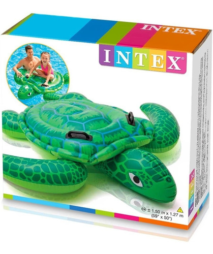 Flotador Inflable De Tortuga Gigante Para Alberca Niños Color Verde