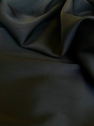 Tela Saten Elastizado Sederia Vestido Blusa Camisa X Metro Negro Satén