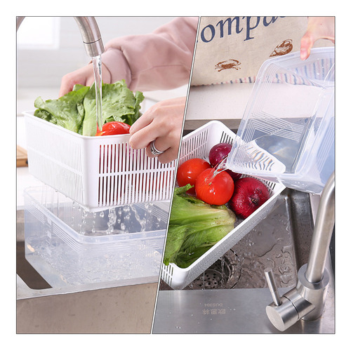Cesta Escurridora De Cocina Con Soporte Para Lavar Frutas, 1