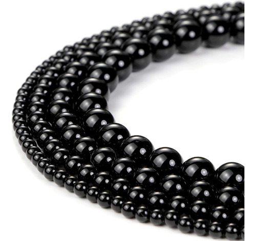 Cuentas De Ónix Negro Natural Para Hacer Joyas, Piedras Prec