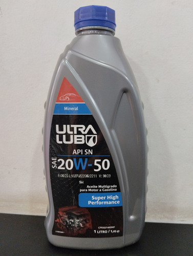 Aceite Ultralub 20w-50 Mineral Para Motor A Gasolina 