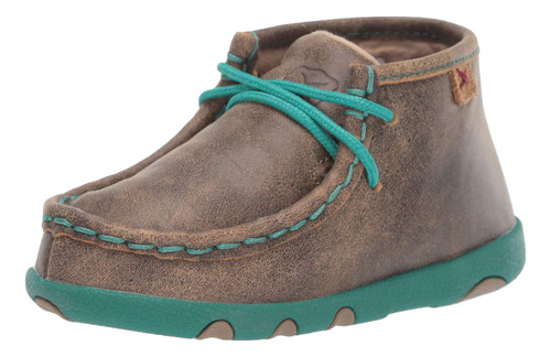 Zapatos Moc De Conduccion Chukka Infantil De Cuero Genuino