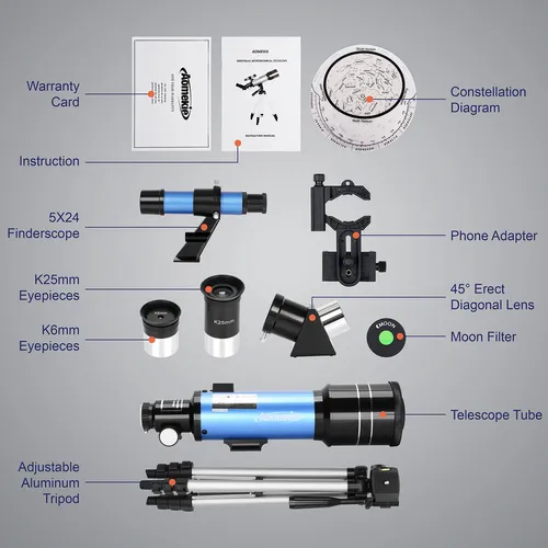Aomekie 40070 Telescopios Para Astronomia Principios Ninos Y