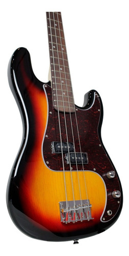 Bass Sx Bd2 4c Precision Bass Sunburst Passive con bolsa de transporte, orientación para la mano derecha, cantidad 4