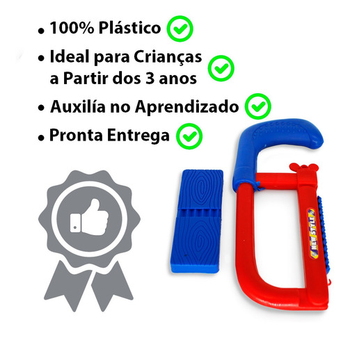 Imagem 3 de 7 de Kit Ferramentas De Brinquedo Ferramentas Infantil Didatico