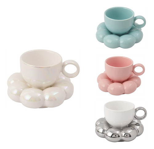 Xixiset De Taza Y Platillo Para Café Con Forma De Flor, Boni