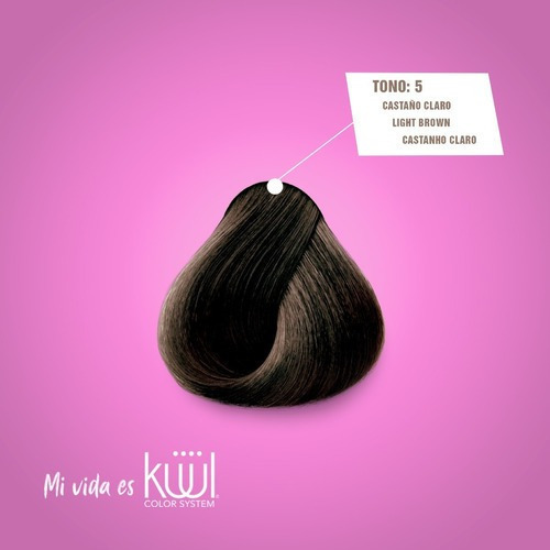 Kit Tinte Kuul Color System Kuul tinte color system tono 5 castaño claro
