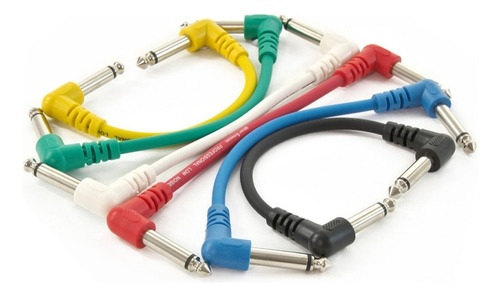 6 Cables Patch P/ Pedales (mxr Joyo Boss) Color No Aplica