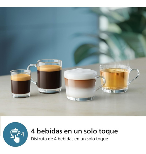 Philips Serie 2300 Cafetera Lattego Cromo Blanco Ep2333/40 Blanco
