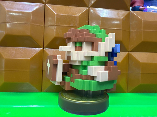 Link Pixelado Amiibo De Zelda 1 De Nintendo Original (Reacondicionado)