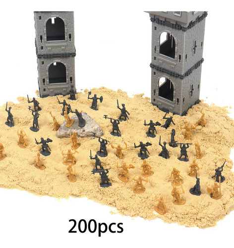 200 Piezas Escala 1:72 Modelo Gris Dorado 2,7 Cm Gris Dorado