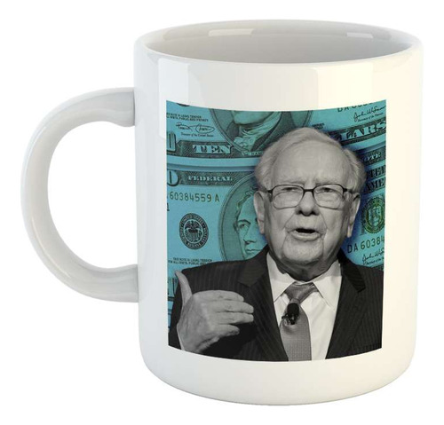 Taza Ceramica Warren Buffet El Mejor Inversor Finanzas M2