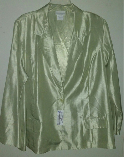 Saco Dama Extra 22w Blair Boutique Verde Satinado